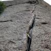The fantastic handcrack on the third pitch