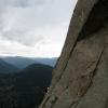 Climber on the route we just climbed