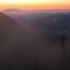 Sunrise in the clouds above Rocky Mountain NP