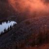 The mist catches the early morning light