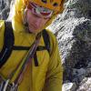 Eric at the sunny, but windy and still cold belay