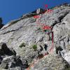 The last four pitches up the headwall of Hallets Peak - Love Route (III, 5.9R)