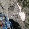 The view down 1000ft of wall below our belay stance