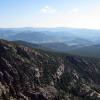 Looking out over mountains and valleys