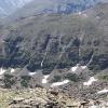 Eric walks along the ridge of Hallets towards the rap station