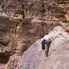 Finishing up my first outdoor lead, Jacks Canyon (4/03)