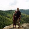 Kate and Mark on to of Bedtime for Bonzo, May 2004.  Our last trip to the Red.