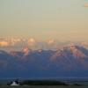 Sangre De Cristos in the red light of sunset