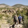 Hiking out to the canyon