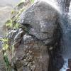 A bit of Timberline Falls drenches the trail