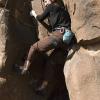Ann starts with a clean ascent of the wide chimney on Chuckawalla (5.8)