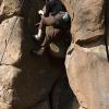 Ann is totally grooving on Chuckwalla (5.8)