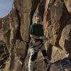 Mark belays in his stylish Adventure Trousers!