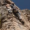Doug finishing up a little 5.7 at the Piggie Bank