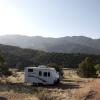 The little trailer in the wonderful little spot that Brin made