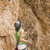 Liz being an excelent belayer