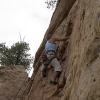 Liz fights her way up Beach Ball (5.8)