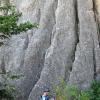 Mark standing below the long grooves of the Organ Pipes (5.6)