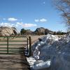 The gates is still closed, but the snow drift is plowed