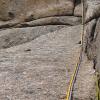 Looking up at the second pitch of Ed's Crack
