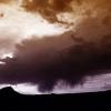 Sunset and rain over the main area Sat night