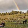 Ann, Dylan and Liv over the rainbow