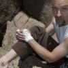 Mark bleeding profusely after his awesome redpoint of Pooh Corner