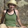 Kate enjoys a sunny day - love my new hat!