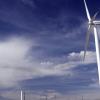 View of the new wind-farm being built off of Happy Jack Road
