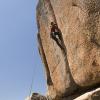 Mark climbs Plumb Line (5.9) solidly on his first go