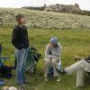 Liz, Jo and Doug at camp on Sat night
