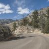 Looking back down the road towards the canyon