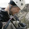 Mark at the high belay