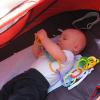 Gabe likes his little tent!