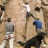 The gang climbing at North Table Mtn