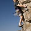 Rob climbing a difficult arrete early in the morning