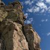 Mark leading Chunky Monkey (5.10a)
