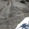 The bottom of our route on the Pear - lots of snow still around