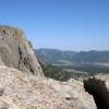Looking out at the Book and Estes Park from the summit