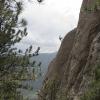 Doug setting up his rappel off the Steeple (5.8)