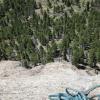 Looking down from the top of our second (a little shorter) pitch