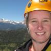 Kate having fun climbing in Rocky Mountain National Park