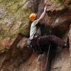 Mark finds a nice rest below the crux