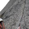 Mark getting ready to climb the 120ft long handcrack