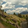 Hiking back to the car, the San Juans are beautiful mountains