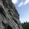 Looking north at 20 or 30 other sport routes on the buttress