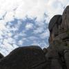 A patch of blue sky over Jurrassic Park
