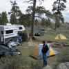 Our first, very windy, camp