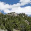 Looking up at the first peak in the Green Mountains