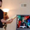Mark playing Rock Band